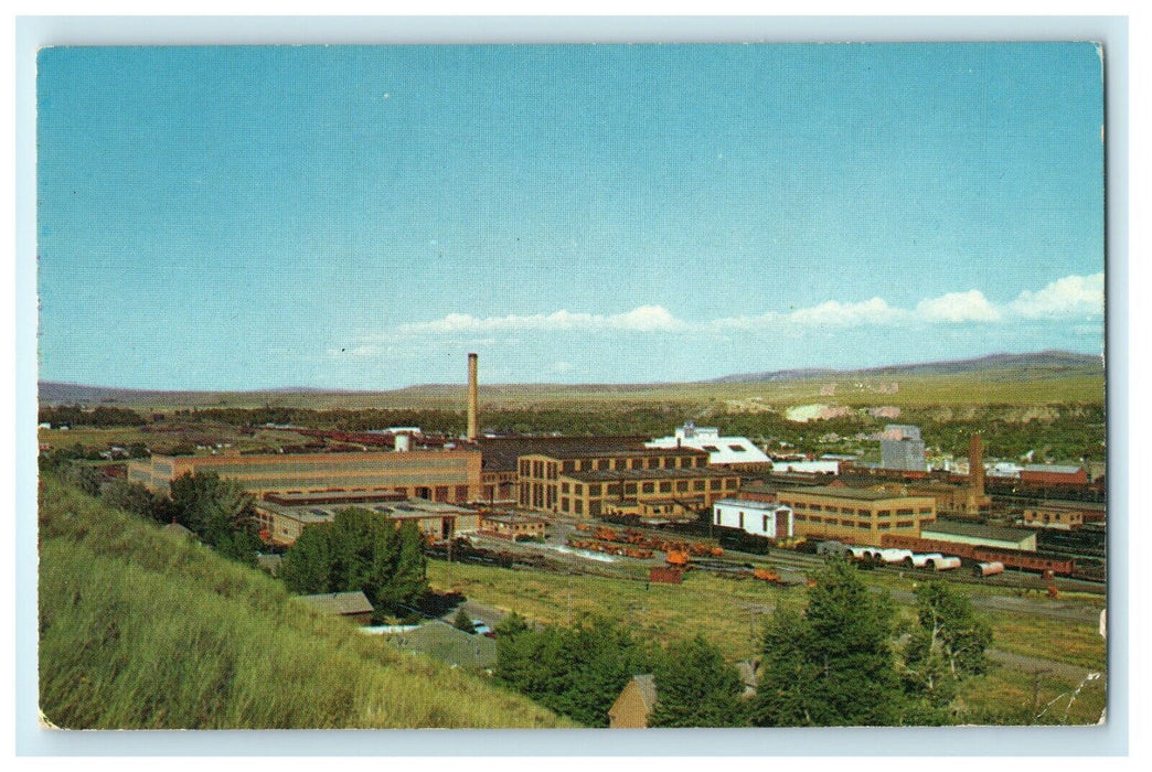 1940 Northern Pacific Railway Shops, Livingston Montana MT Postcard