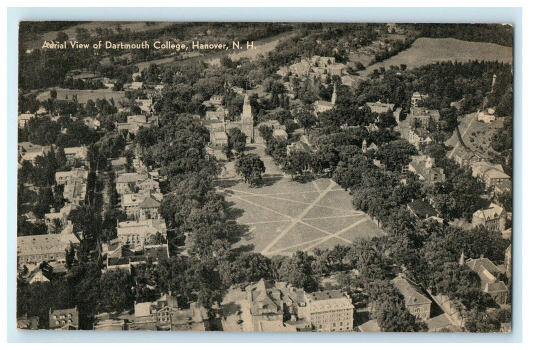 1912 Aerial View of Dartmouth College, Hanover, New Hampshire NH Postcard