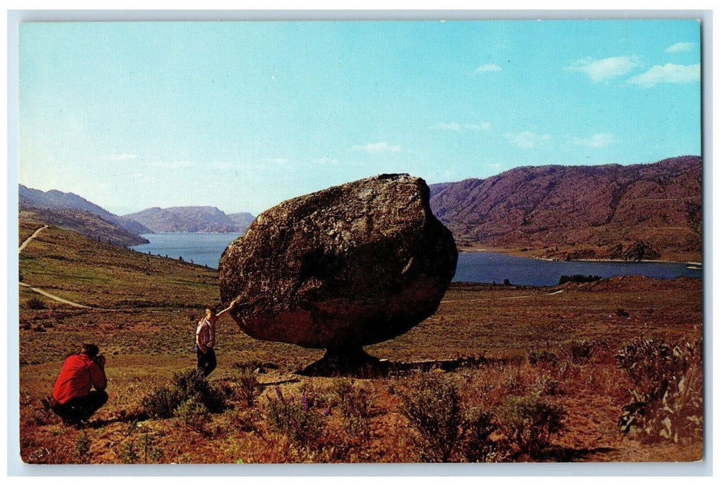 Balanced Rock Omak Lake Colville Indian North Central Washington WA Postcard