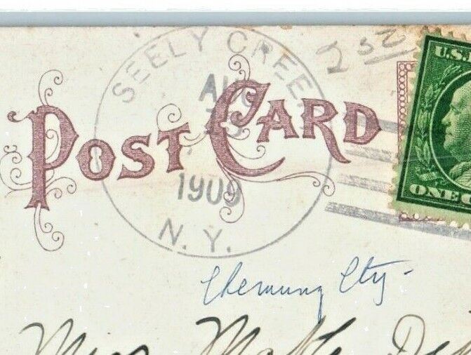 1909 New Bridge At Rorick's Glen Elmira New York NY Posted Antique Postcard