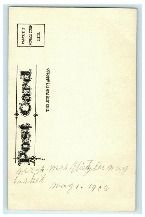 German Lutheran Church Battle Creek Nebraska RPPC Photo 1906 Antique Postcard