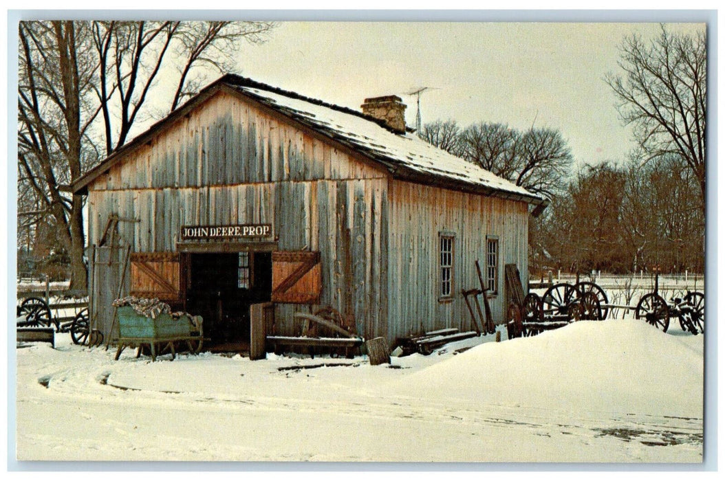 c1950's John Deere's Blacksmith Shop, Historic Site, Grand Detour IL Postcard