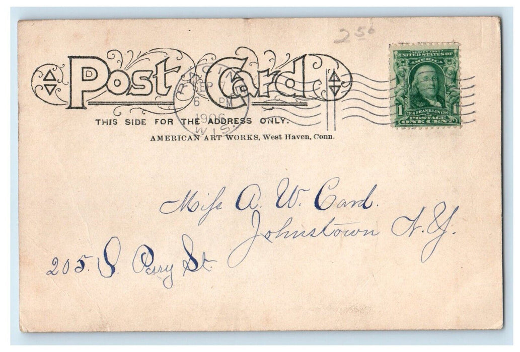 1906 Art School Yale University New Haven Connecticut CT Antique Postcard