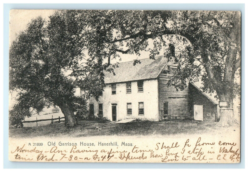 1907 Old Garrison House, Haverhill, Massachusetts Antique Postcard