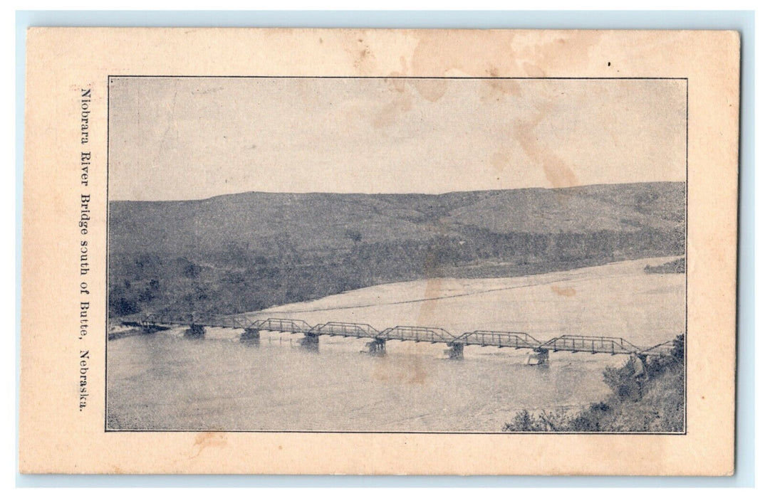 Niobrara River Bridge South Butte Nebraska 1908 Phoenix Vintage Antique Postcard