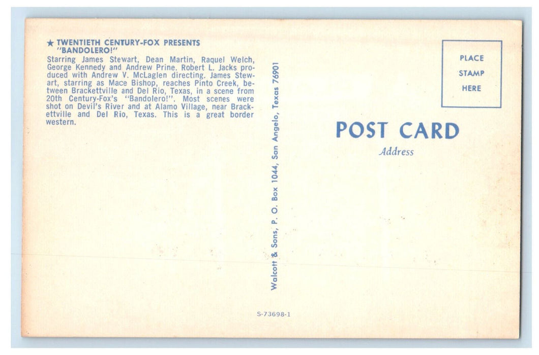 c1950s Scene of an Actor Riding Horse, Bandolero Twentieth Century Fox Postcard