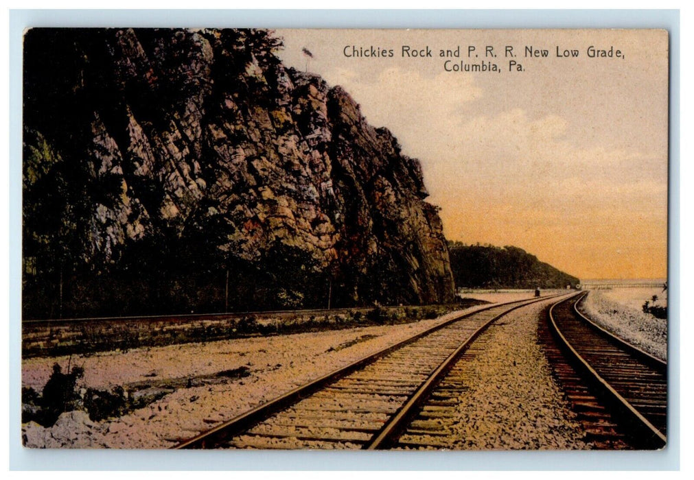 1909 Chickies Rock And P. R.R. Railroad Train New Low Grade Columbia PA Postcard