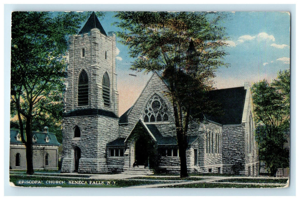 1915 Episcopal Church, Seneca Falls New York NY Antique Posted Postcard