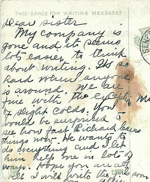 1915 Episcopal Church, Seneca Falls New York NY Antique Posted Postcard