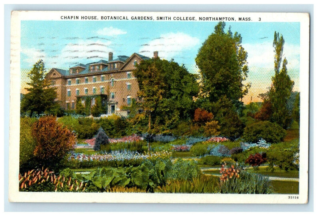 1929 Chapin House Botanical Smith College Northampton Massachusetts MA Postcard