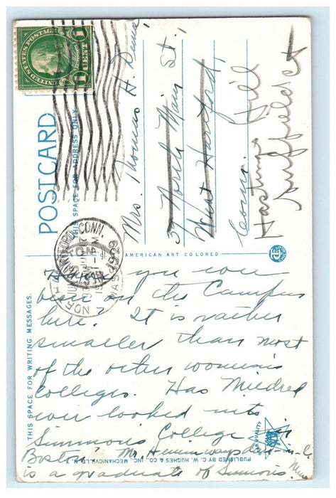 1929 Chapin House Botanical Smith College Northampton Massachusetts MA Postcard