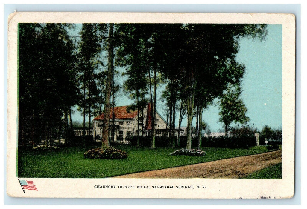 1907 Chauncey Olcott Villa House Saratoga Springs New York NY Antique Postcard