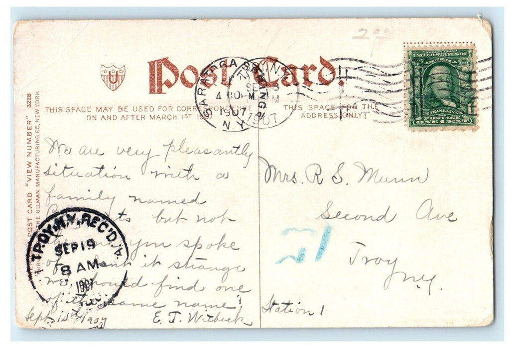 1907 Chauncey Olcott Villa House Saratoga Springs New York NY Antique Postcard