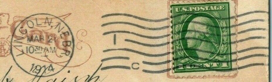 Capitol Lincoln Nebraska 1914 Laurel Postmark Vintage Antique Postcard