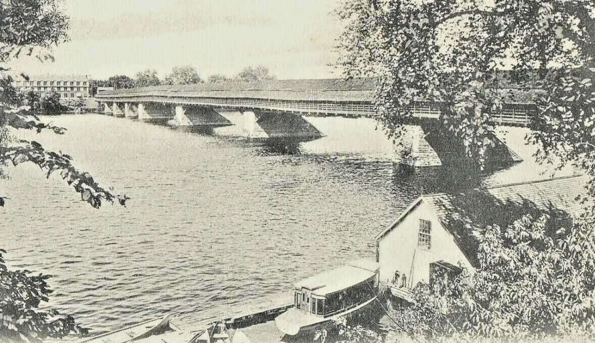 c1905 De Olde Toll Bridge View Springfield Massachusetts MA Rotograph Postcard
