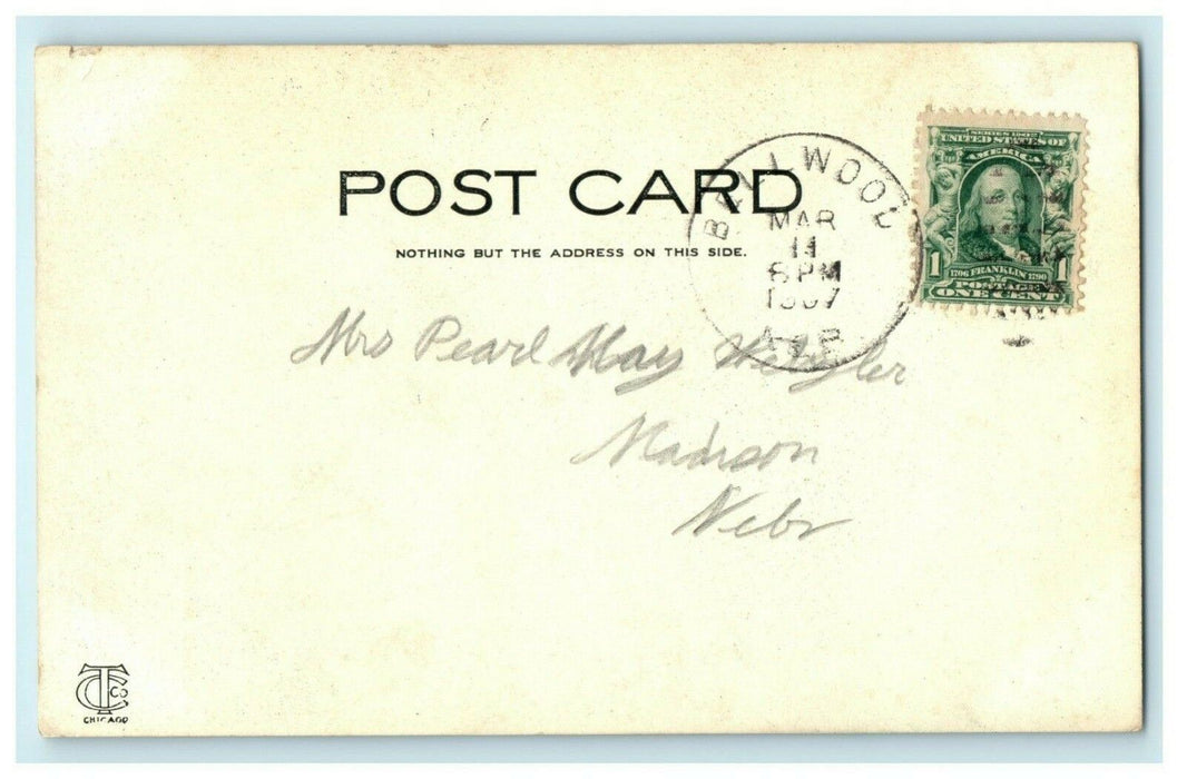 Main Street Fremont Nebraska Rare View 1907 Bellwood Madison Antique Postcard