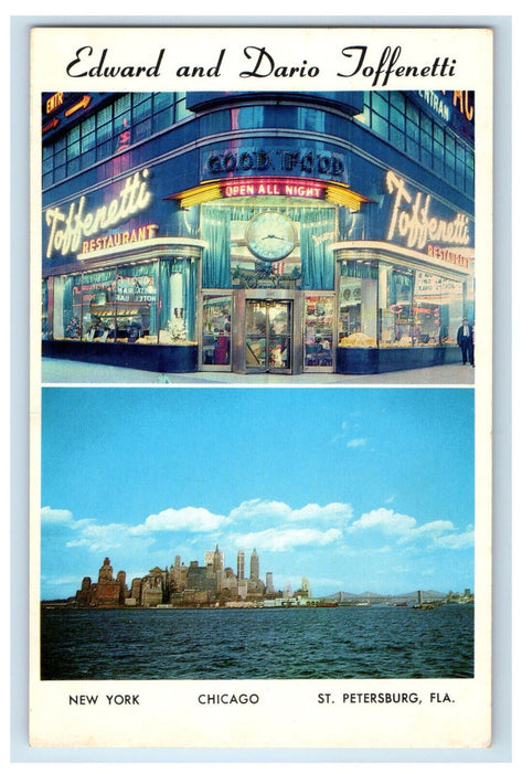 c1950s Multiview Joffenetti Restaurants, Times Square New York NY Postcard