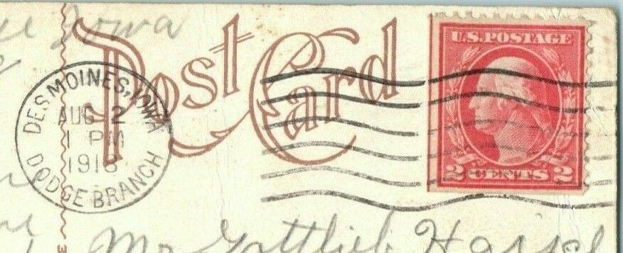 C&N Viaduct Boone Iowa 1918 Des Moines Dodge Branch Laurel NE Antique Postcard