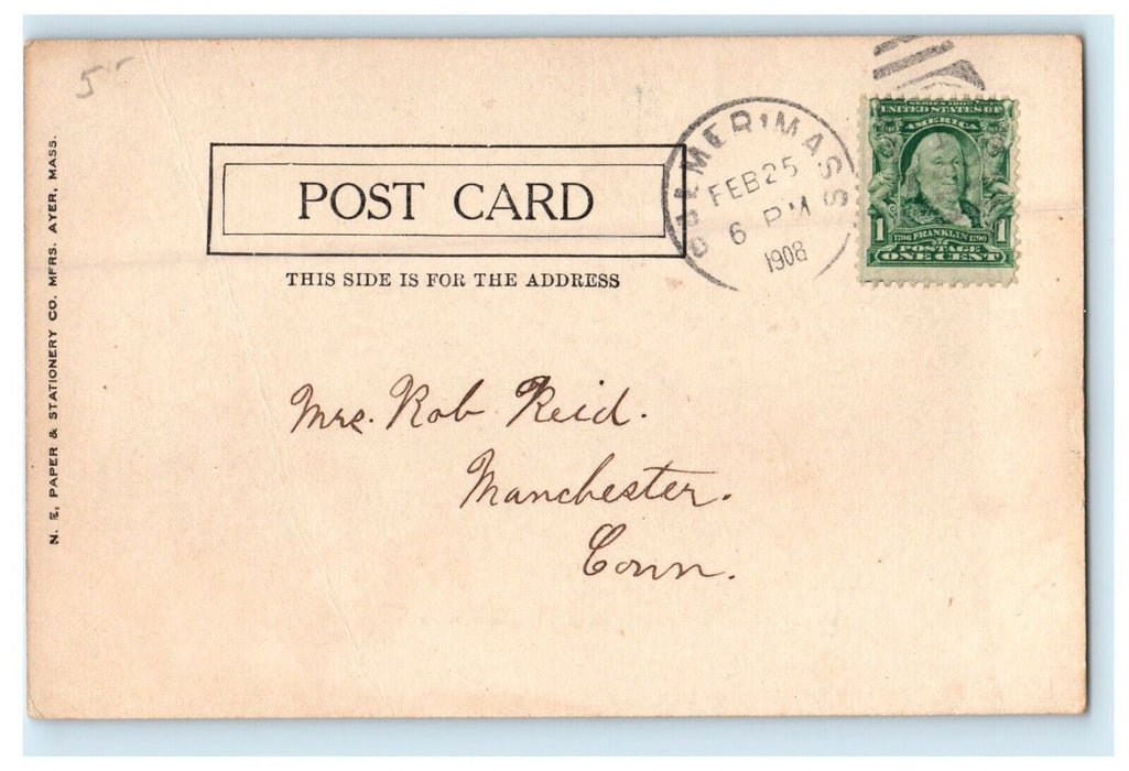 1908 On Trolley Road Near Forest Lake Thorndike Massachusetts MA Postcard