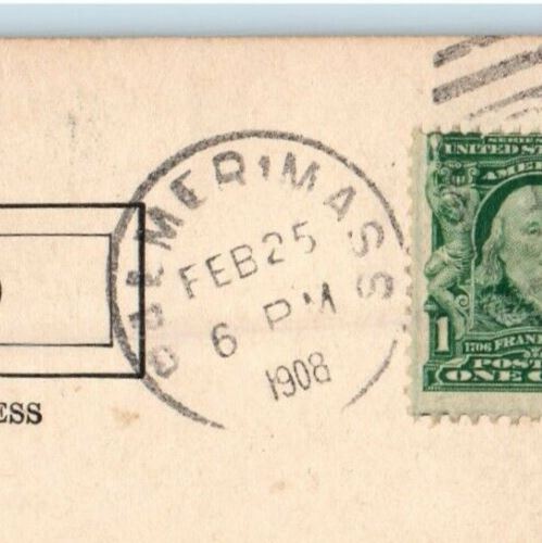 1908 On Trolley Road Near Forest Lake Thorndike Massachusetts MA Postcard