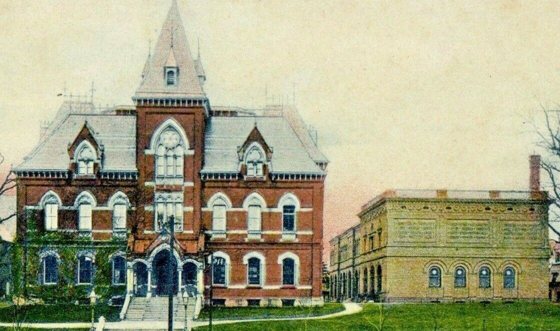 1909 City Library And Art Museum Springfield Massachusetts MA Antique Postcard