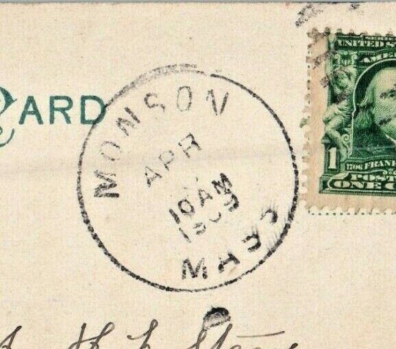 1909 City Library And Art Museum Springfield Massachusetts MA Antique Postcard