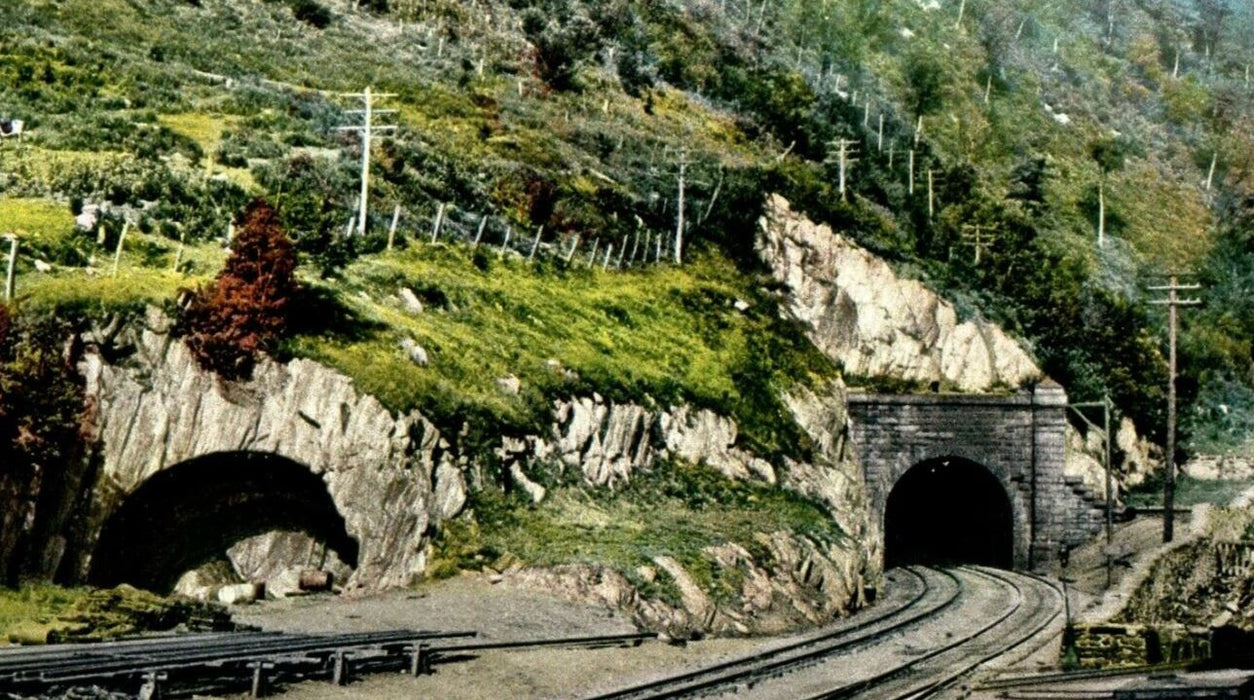 c1910 East Portal Hoosac Tunnel North Adams Massachusetts MA Antique Postcard
