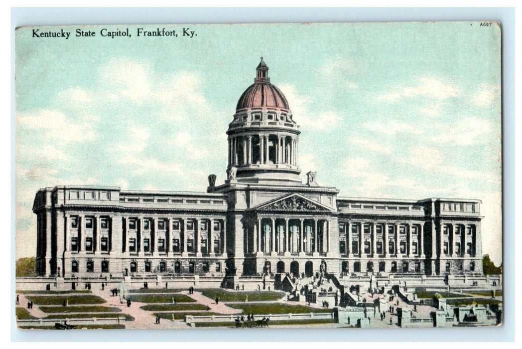 Kentucky State Capitol Frankfort Kentucky Circa 1910 Vintage Antique Postcard