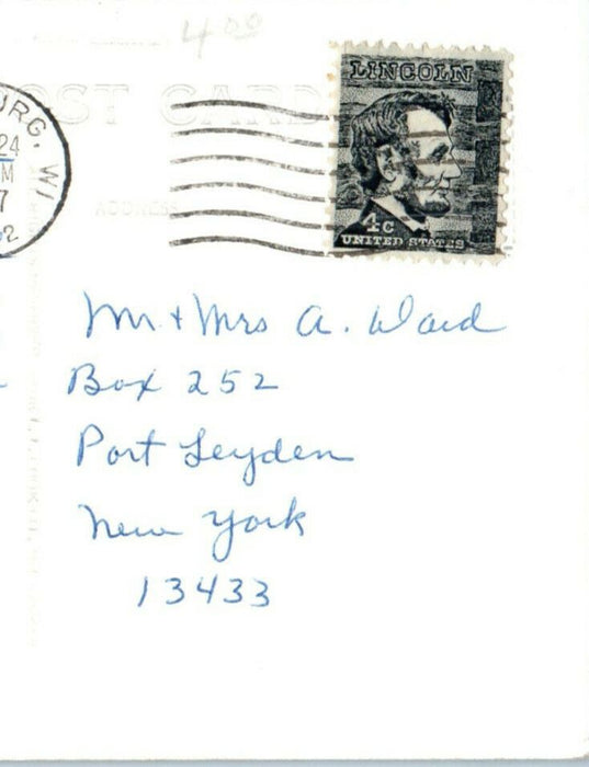 1937 Covered Bridge, Grafton, Wisconsin WI Vintage Posted RPPC Postcard