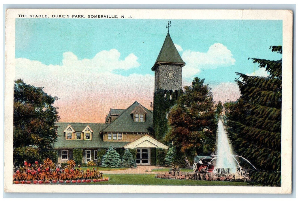1933 The Stable Duke's Park Somerville New Jersey NJ Posted Postcard