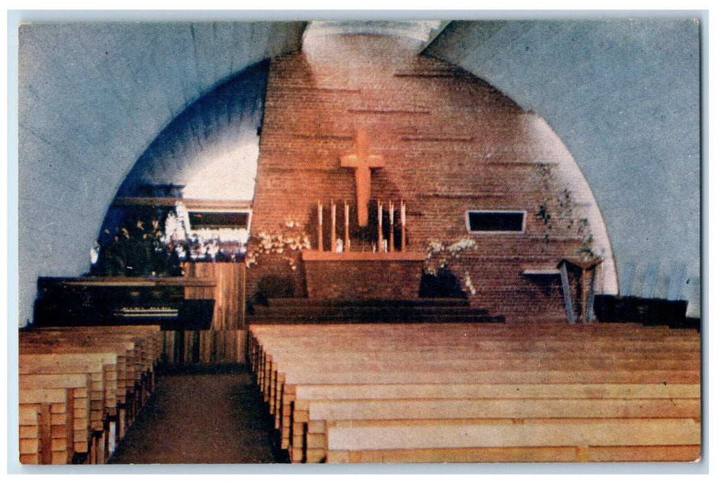 c1950's McGann Chapel, Construction Battalion Replacement Depot CA Postcard