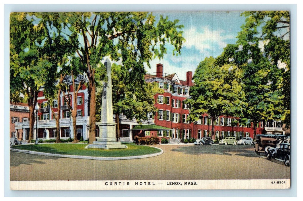 c1940s Monument View Curtis Hotel Lenox Massachusetts MA Vintage Postcard