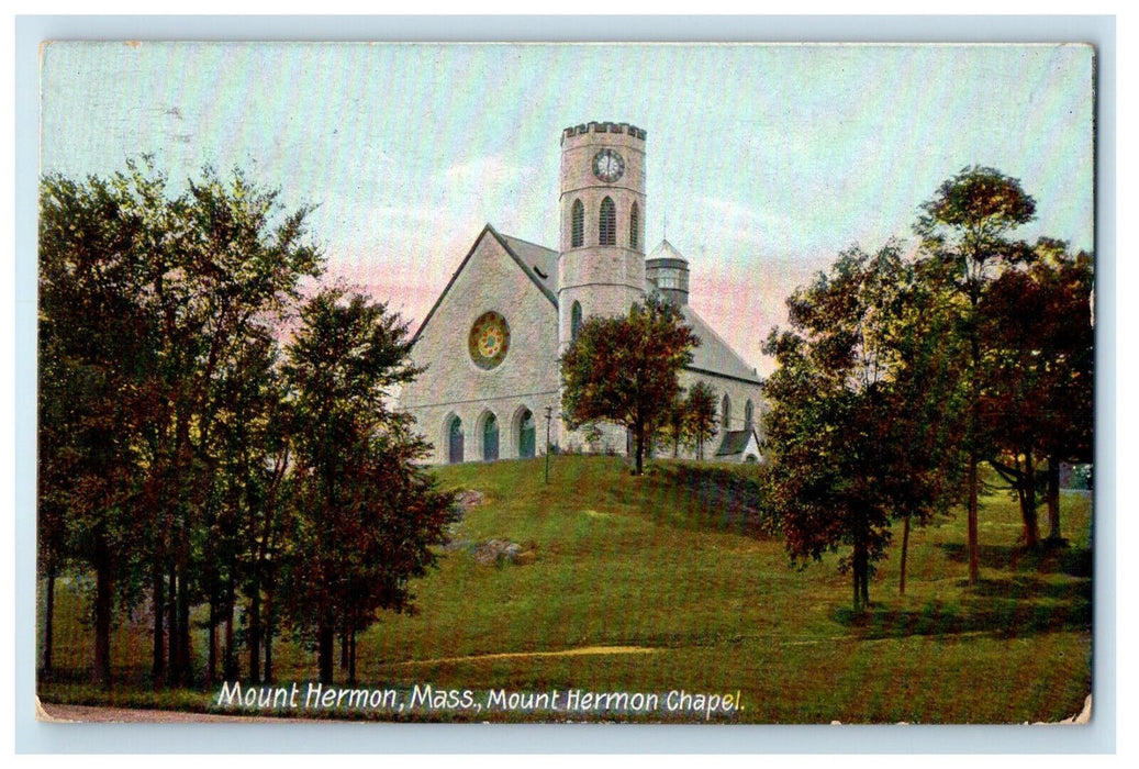 c1910 Mount Hermon Chapel Mount Hermon Massachusetts MA Posted Postcard