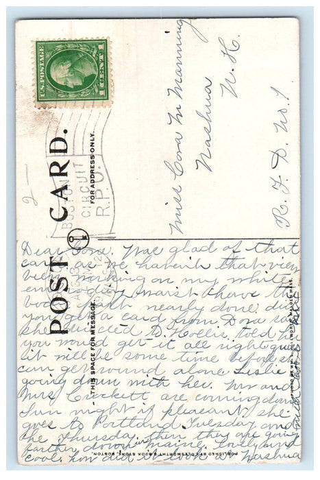 1912 Bear Hill Observatory Middlesex Fells Massachusetts MA RPO Postcard
