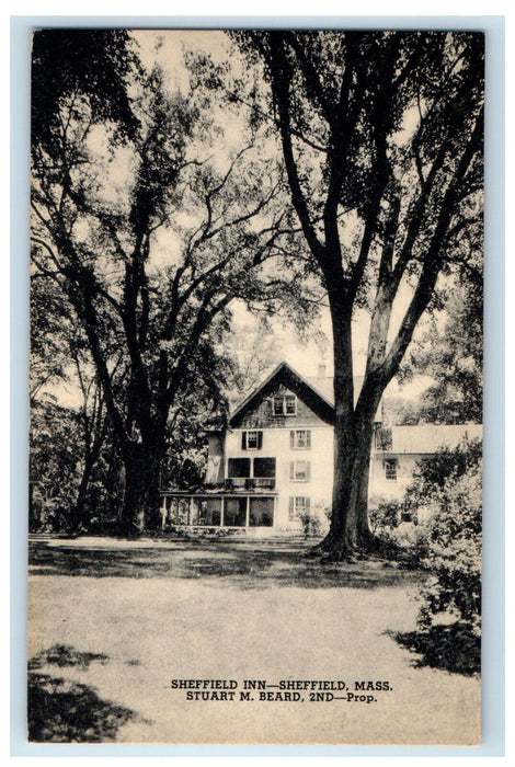 c1940s Sheffield Inn Stuart Beard Proprietor Sheffield Massachusetts MA Postcard