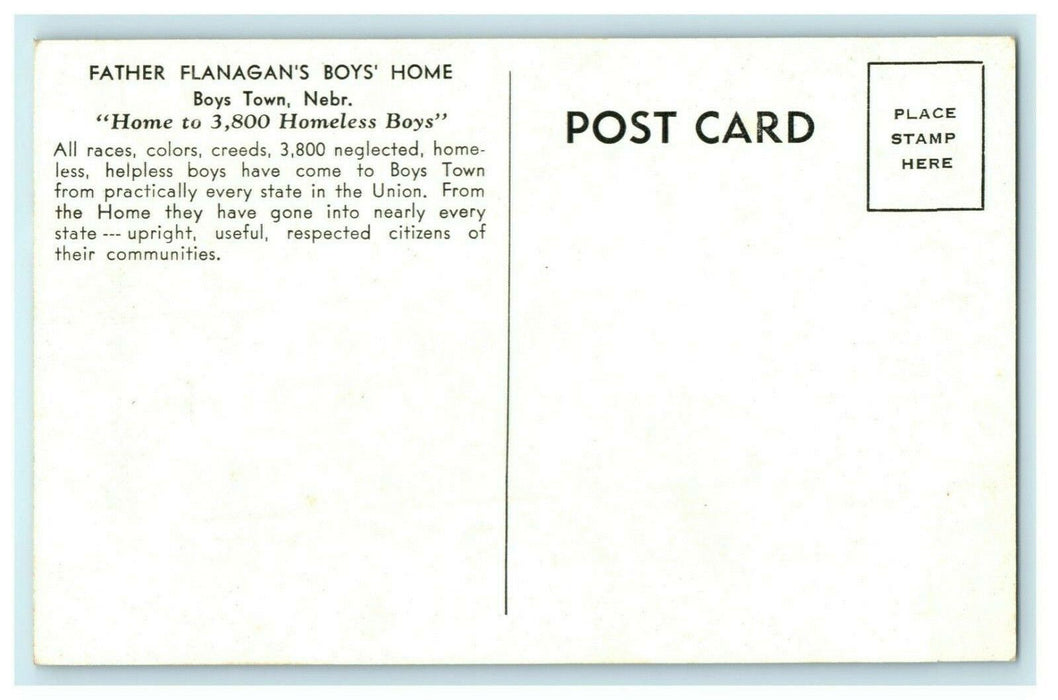 Father Flanagan's Boys' Home Boys Town Nebraska RPPC Photo Antique Postcard