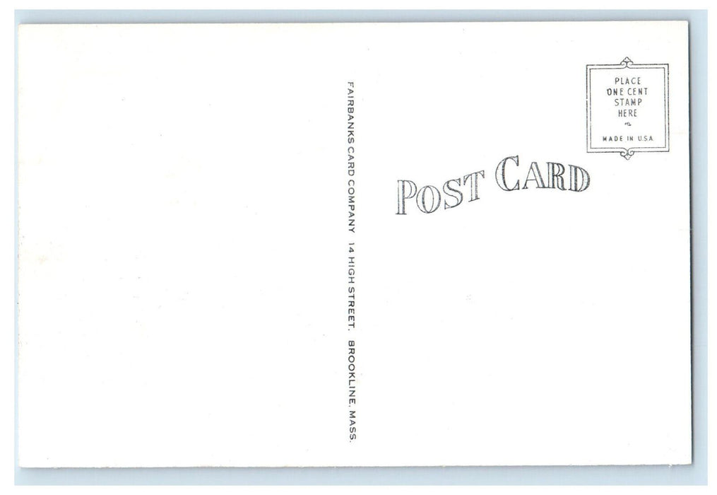 c1940s Congregational Church, Monson Massachusetts MA Vintage Postcard