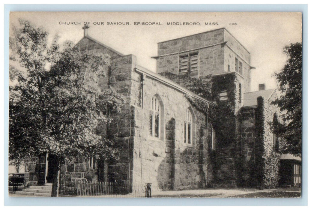 c1940s Church of Our Savior Episcopal Middleboro Massachusetts MA Postcard