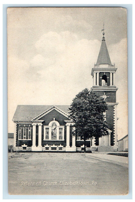 1912 View Of Reformed Church Elizabeth Pennsylvania PA Posted Antique Postcard