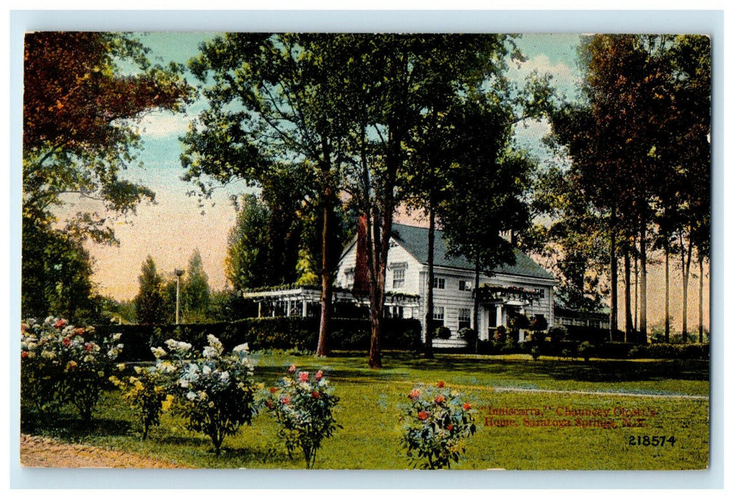 1955 "Inniscara" Chauncey Olcott's Home, Saratoga Springs New York NY Postcard