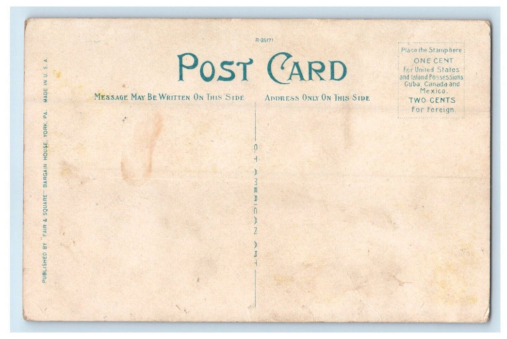York PA, P. R.R Railroad Black Bridge Between Harrisburg PA Unposted Postcard