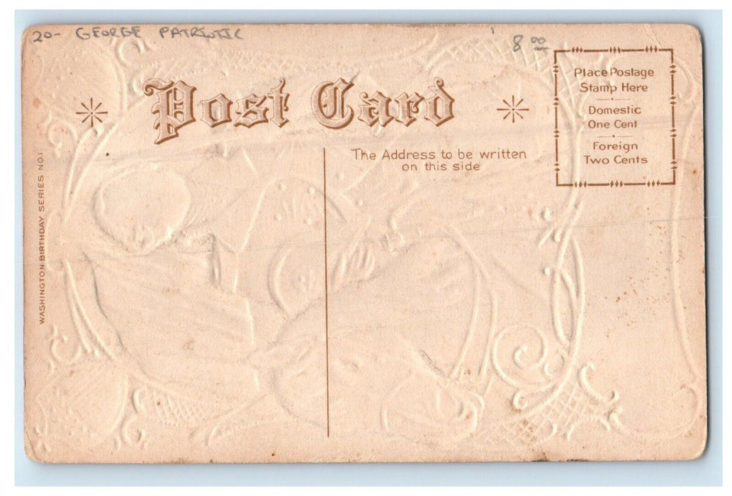 c1910's George Washington Command Of American Army Horse Patriotic Postcard