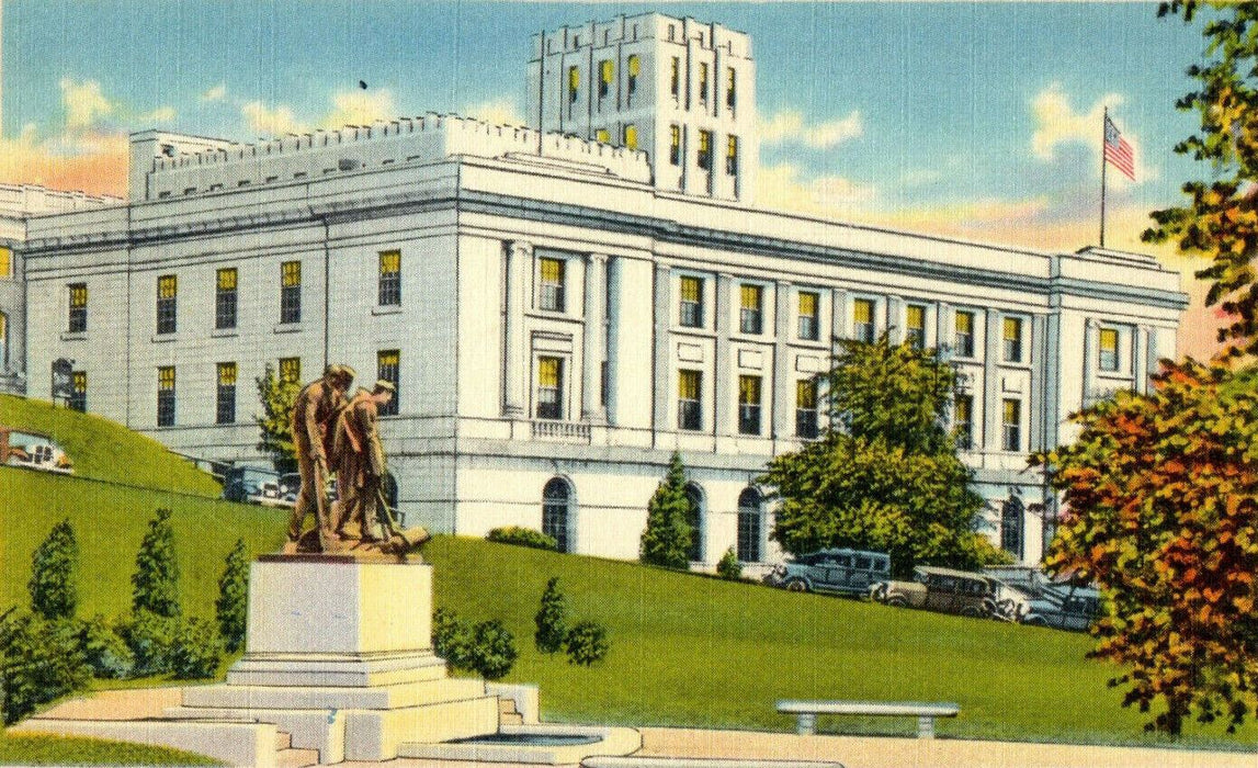 1911 Peirce Memorial Postcard and Post Office, Bangor Maine ME Antique