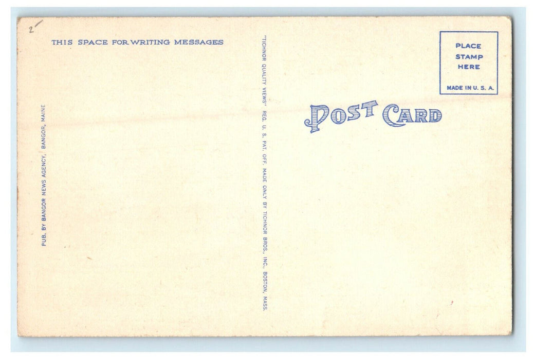 1911 Peirce Memorial Postcard and Post Office, Bangor Maine ME Antique