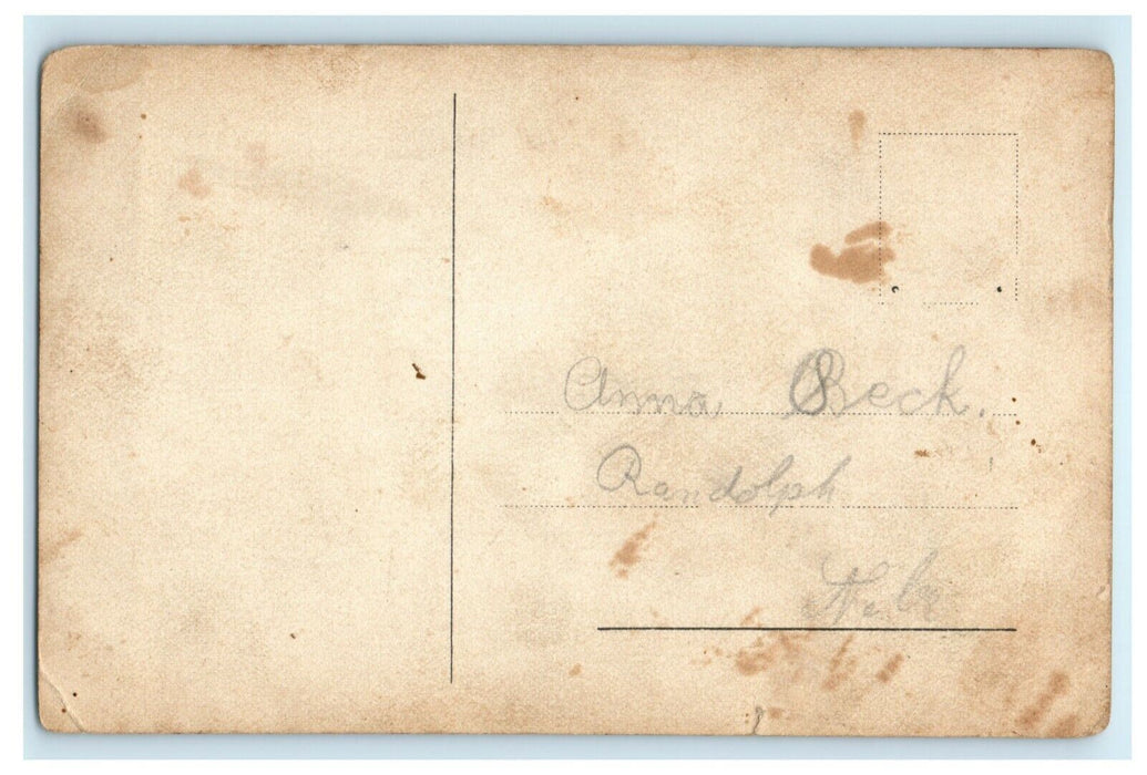 German Group 1912 RPPC Photo Flowers Randolph Nebraska Antique Postcard