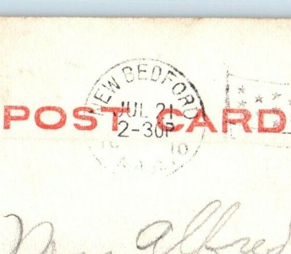 1910 View Of The Bridge Padanaram Massachusetts MA Antique Rotograph Postcard