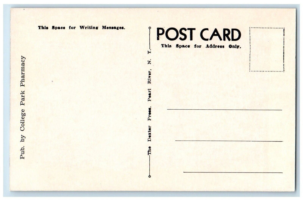 c1940 Silvester Hall Calvert Hall University Maryland College Park MD Postcard