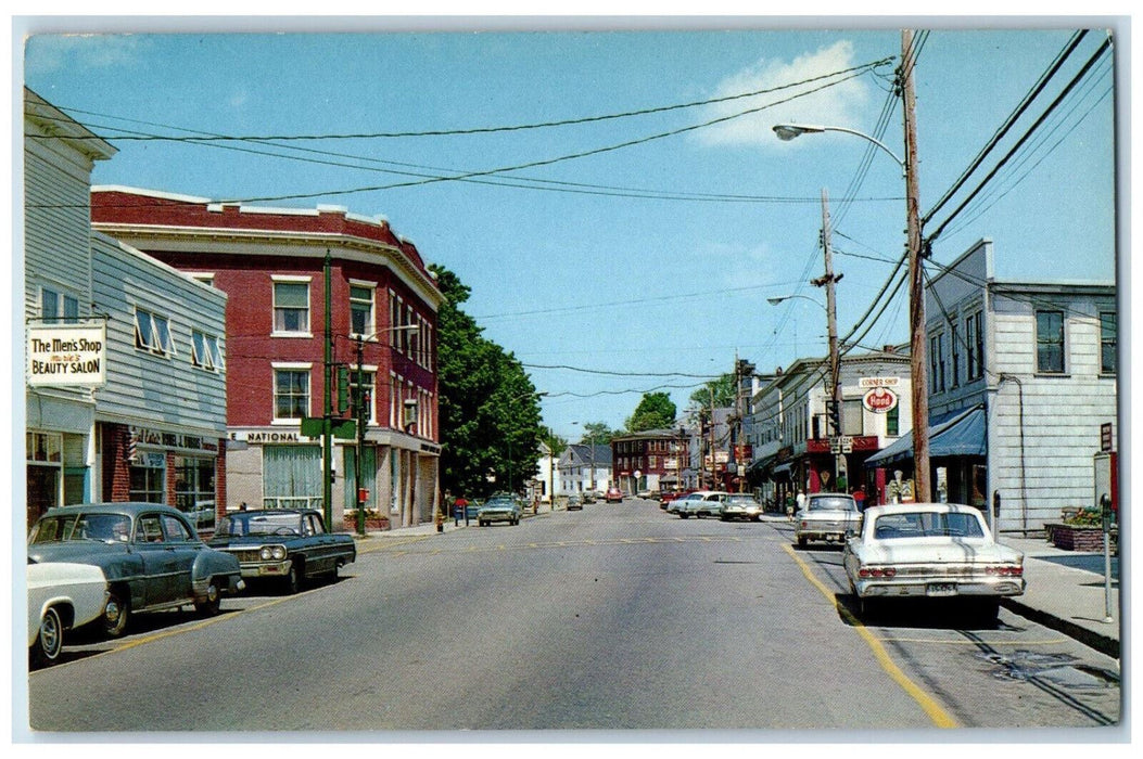 c1950's Beauty Salon Business Section The Square Springvale Maine ME Postcard