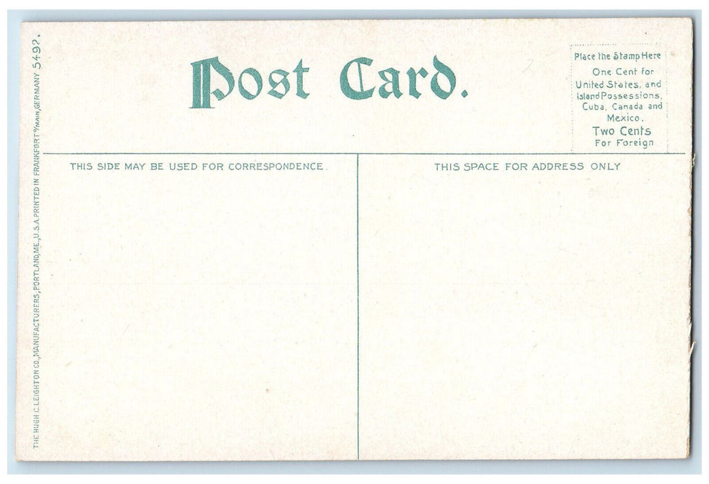 c1910 US Flag Lakewood Houlton Maine ME Unposted Antique Postcard