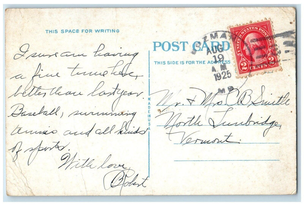 1925 Greetings Bozman Classic Car ScenicView Maryland MD Vintage Posted Postcard